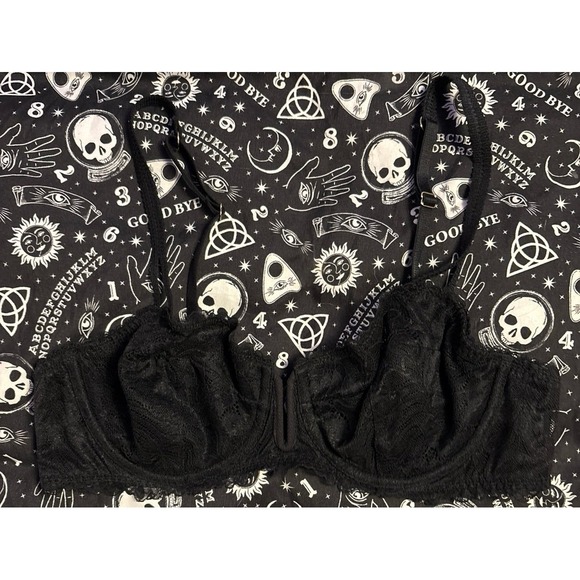 Auden Black Lace Unlined Balconette‎ Coverage Underwire Bra, Size 34B - Picture 1 of 6